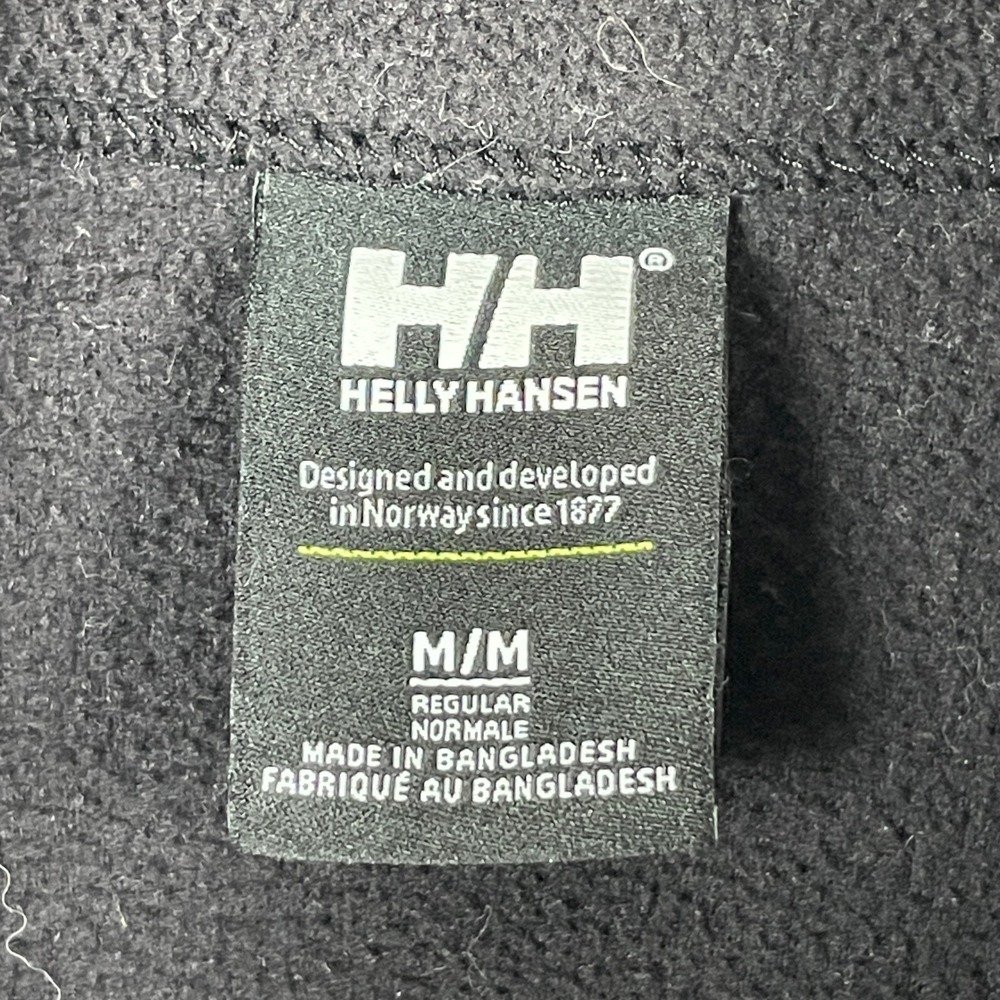 Helly Hansen Fleece Sweater Women M Black Quarter Zip Logo Hike Outdoor Polartec - Picture 5 of 12